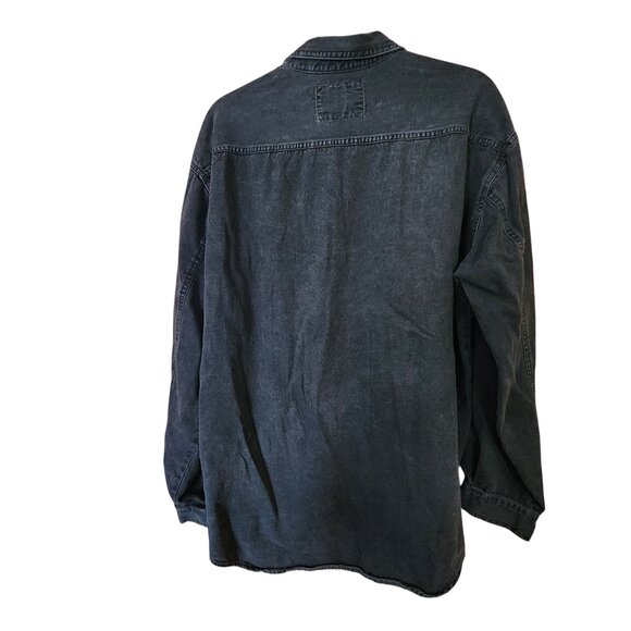 Levis Vintage Denim Button-Up Shirt L 100% Cotton Long Sleeve  Mens - Picture 2 of 3